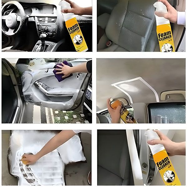 Spumă Activă de Curățare Auto – Curăță Fără Efort Interiorul Mașinii