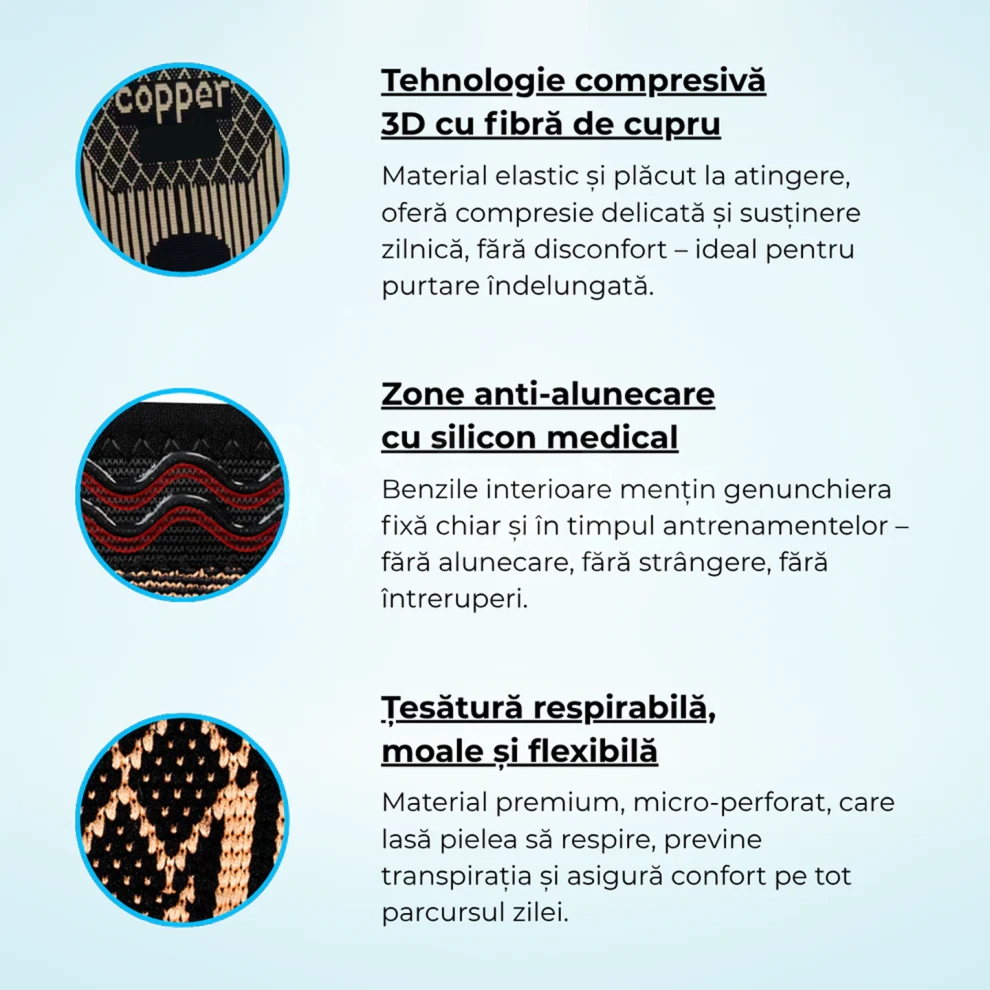 Genunchiera cu fir de cupru