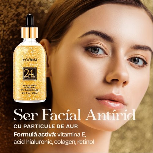 Serul Facial Antirid 24K cu particule de AUR
