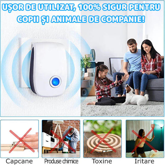 Dispozitiv ultrasonic pentru alungarea dăunătorilor | BUGBUSTER